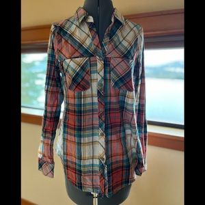 Bke orange blue yellow white flannel